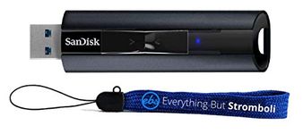 SanDisk Extreme PRO 256GB USB 3.2 Solid State Flash Drive for High Speed Transfer 420MB/s Read Speed - Works with Computers, Laptops (SDCZ880-256G-G46) Bundle with (1) Everything But Stromboli Lanyard