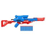 Nerf Plastic Alpha Strike Wolf Lr-1 Blaster With Targeting Scope, 12 Darts, Breech Load, Pump Action, Easy Load, Multicolour