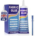 60ML Clothes Strong Fabric Glue - Extra Strong Glue for fabric Material Repairs Upholstery Badge Textile Felt Crafts Hemming Tape Carpet Patches DIY-Waterproof Soft Clear No-Sewing（1Pack）