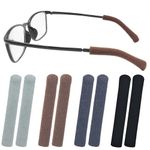 4 Pairs Soft Cotton Glasses Ear Cushion Anti-Slip Eyeglass Ear Cushions Keep Glasses from Slipping Elastic Comfort Eyeglass Ear Grips for Glasses Sunglasses Eyewear Reading Glasses, 4 Colors