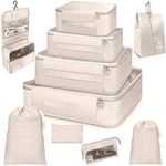 Packing Cubes for Suitcases 10 Set,Travel Organizer Cubes Storage Travel Luggage Organizers,Carry-on Luggage Suitcase Organizer Bags Set