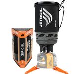 Jetboil Zip 0.8L Portable Fast Boil Stove with Easy-Turn Knob Igniter for Backpacking and Camping, New for 2025, Propane/Isobutane Burner with Cooking Cup