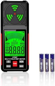 EMF Meter, 3-in-1 Portable Electromagnetic Field Radiation Detector Handheld EMF Tester for EF, RF, MF, WiFi Signal, Radio Frequency Detector Suitable for Home Office EMF Inspections Ghost Hunting