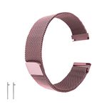 Cobee Metal Magnetic Watch Bands, Mesh Woven Quick Release Watch Strap Adjustable Stainless Steel Replacement Straps with Magnetic Clasp Smart Sport Watch Wristbands for Men Women(Rose Pink, 20mm)