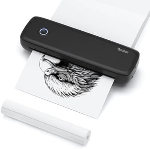 Mingzhe A4 Portable Thermal Transfer Printer Wireless&USB Connect Connect with Mobile Computer 56mm/77mm/107mm/210mm/216mm(2in/3in/4in/8in/8.5in) US Letter for Office School Comes with 1pc Thermal