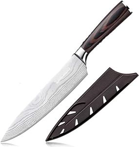 HARI® Japanese Chef Knifes Set Professional Chefs Knife & Paring Kitchen Knifes Set 7cr17 German High Carbon Stainless Steel(Brown)