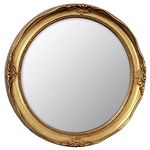 Funerom Vintage 12.2 inch Decorative Wall Mirror Hanging Mirror Round Gold