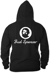 Bud Spencer - Felpa con logo ufficiale da uomo, colore: Nero, Nero , XL