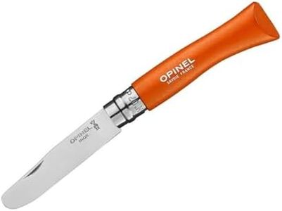 Opinel My First Opinel #07 Round Ended Folding Knife, Tangerine, 8 cm