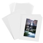 16x20'' White Mat Board Kit for 11x14'' Photos or Pictures-Pack of 12,Acid Free 4-Ply Beveled Pre-Cut Core with Backing Board and Clear Bag