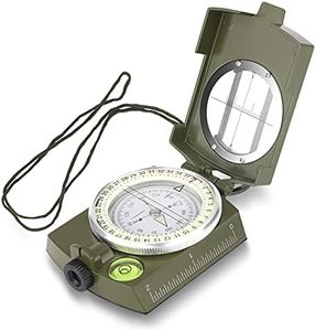 Rhinocerosdance Boussole de randonnée étanche Randonnée Militaire Navigation avec Design Fluorescent, Parfait pour Le Camping, la randonnée et Autres activités de Plein air, étanche et Antichoc