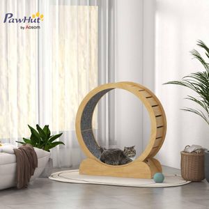 PawHut Cat Exercise Wheel – 39.4" Large Running Wheel for Indoor Cats
