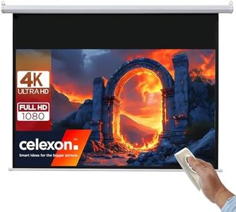 celexon Basic Écran motorisé 90" | 200x113 cm 16:9 | Écran Full-HD 4K pour Le Home Cinéma ou présentations de Bureau | adapté au Montage Plafond ou au Mur | télécommande Incluse
