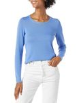 Amazon Essentials Women's Long-Sleeve Lightweight Crewneck Sweater (Available in Plus Size), Blue, XX-Large