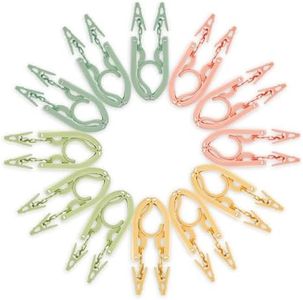 Pansyling 12PCS Foldable Travel Hangers with 24Pcs Clips Portable Folding Clothes Hangers Travel Accessories Foldable Clothes Drying Rack Dorm Hangers Space-Saving Collapsible Plastic Clothes Hangers