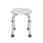 Multi Purpose Lightweight Height Adjustable Bath Shower Stool, Aluminium Frame Non-Slip Feet, Disability Aids Perching Chair for Elderly, Disabled & Handicap (Round - Shower Stool)