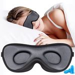 Boniesun Blackout Eye Mask for Sleeping Ultra Thin Sleep Mask for Women Men, Sleeping Mask for Side Sleepers Smooth Skin-Friendly Smooth Lycra Fabric 3D Contoured Cup Blindfold for Comfortable Wearing