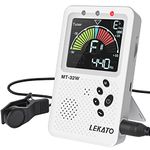 Metronome Tuner, Rechargeable 3 In 1 Digital Metronome Tuner Tone Generator for Guitar, Bass, Violin, Ukulele Chromatic Multifunction Tuner for All Instruments Metronome with Human Voice Beat