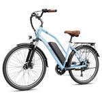 Jasion CB1 Electric Bike for Adults, 1000W Motor Peak Ebike, 450Wh Removeable Battery, 26'' City Cruiser Bicycle, 22 MPH Commuter Women Ebike, 7-Speed Gear…