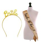 Party Propz Rubber Glittery Bride To Be Sash&Crown-Bachelorette Party Decorations|Bridal Shower Decorations|Bride To Be Decoration Set Combo|Bride To Be Accessories|Bride To Be Sash&Tiara, 1 Piece