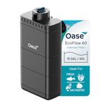 OASE EcoFlow 60 Internal Aquarium Filter, for Freshwater and Saltwater Tanks Up to 15 Gallons, Quiet, Customizable Water Flow, Multi-Stage Filtration
