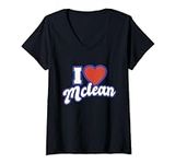 Womens I Love Mclean V-Neck T-Shirt