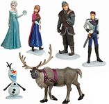 Skytail 6 Pcs Frozenn Cake Topper Decorations,Children Mini Toys Cupcake Decorating Toppers for Birthday Parties, Frozen Winter Theme toy topper.