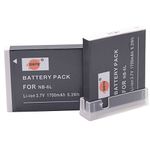 DSTE 2PCS NB-6L Li-Ion Battery Compatible with Canon PowerShot X500,SD3500,SD4000,SX275,SX510,SX600,SX610,SX710