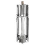 Majestic Malts 7"" Acrylic Salt Shaker and Pepper Mill Grinder Combo (Unfilled) - Elegant Tabletop Luxury for Freshly Ground Peppercorn or Spices, Clear