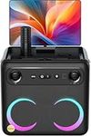 Ikarao Smart Karaoke Machine for Adults, with Lyrics Display, with 2 Wireless Micrpphone, 32GB Tablet, Professional PA System, 300W Peak Power, 4 DJ Lights, HDMI Speaker for Any Occasion-Break X2