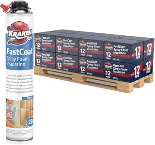 Kraken Bond Fastcoat Fire Rated Spray Foam Insulation Pallet Closed Cell Expanding Polyurethane Foam - Heat and Acoustic Insulation, Gun & Cleaner Not Included, 3.840 Board Ft, 192 Pack