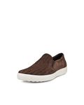 ECCO Men's Soft 7 Woven Slip On 2.0 Sneaker, Mocha Nubuck, 8-8.5