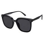 SOJOS Sunglasses for Women Men Vintage Style Shades SJ2157 with Black Frame/Grey Lens