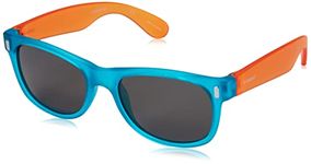 Polaroid Kids' P0115 Rectangular Sunglasses, Bleu (Bluette Orange/Grey Polarized), 46