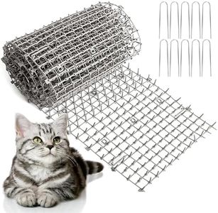 6.5ft Scat Mat for Cats - Cat Scat Mat with 12 Garden Staples. 78 inch x 11 inch PP Plastic Cat Spike Mat is Effective for Cat Repellent Outdoor & Indoor. Pet Deterrent Mat to Keep Cats & Dogs Away