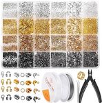 Acejoz 2160 Pieces Crimp Beads Kit 