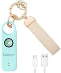 Luubom Personal Safety Alarm Rechargeable, 135 dB Loud Siren with LED Strobe Light and Key Chain in Pop Colors for Women Kids Elderly, Blue