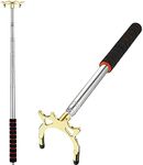 SKYLETY Pool Cue Rest with Stick Pool Table Accessories Snooker Pool Bridge Stick Retractable Billiards Cue Rest with Removable Brass Bridge Head (High Bridge Head)