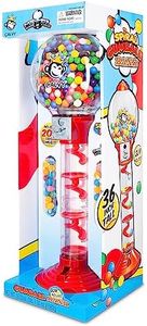 Calvy 36-Inch Metal Spiral Gumball Machine with 200 Large Gumballs Included | Mesmerising Gumball Action | Gumball Bank | British Standard Coins | Ideal for Kids 3+