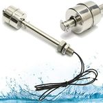 SUPERTOOL Floating Switch L250mm, Liquid Water Level Sensor Stainless Steel Vertical Float Switch Used in Electrical, Drainage, Level Control and Alarm