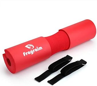 Fragraim Barbell Squat Pad - Protector for Neck & Shoulders - Support for Squats, Lunges & Hip Thrusts - Fits Olympic Weight Lifting Bar, Red