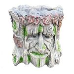 Darthome Large Greenman Planter 28cm Resin Wood Effect Tree Stump Novelty Plant Pot Gift