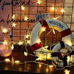 AIFUSI Star String Lights, 7.5M 50 LED String Lights Battery Powered Starry Fairy String Light for Wedding Party Bedroom Garden Patio Play Tents Indoor[Warm White]