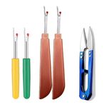 AANIJ® Combo of 2 -Colorful Plastic Handle Craft Thread Cutter or Seam Ripper, 2 Big Seam Ripper, 1 Thread Cutter Sewing Tool for Home Supplies- (Pack of 5 pcs, Any colour)