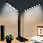 NUNET LED Desk Lamp Cordless USB Re