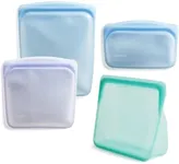 Stasher Premium Silicone Reusable Food Storage Bags, 4-Pack, Multi | Multi-Use Food Storage Bags, Lunch Bag, Travel Containers | BPA Free, Leak-free, Dishwasher-Safe, Eco-friendly