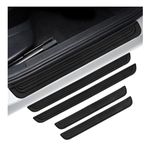 povtii 4 PCS Car Door Threshold Protection, Anti Slip Auto Door Entry Guards Door Sill Protector, Scratch Resistant Door Edge Step Dust Shield Cover, Universal Car Accessories (Black)