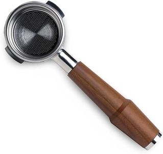 KNODOS 58mm Bottomless Portafilter Compatible with Breville Dual Boiler, Oracle, Oracle Jet Espresso Machines Walnut Handle 2 Ears 18-21g Double Shot Filter Basket Included