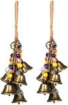 Ausicfen 2 Pieces Witch Bells Protection for Door Knob Hanger Wind Chimes Witchy Things Clear Negative Energy Witch Bells Set Witchcraft Supplies (Classic)