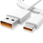 30W Ultra Fast Type C Cable for OPP-O K10 5G USB Cable Original Like | Data Sync Cable | Rapid Quick Dash Fast Charging Cable | Charger Cable | Type-C to USB-A Cable (3.5 Ampere, 1.3 Meter/3.3 Feet, MNTR1, 30W, MT-6, Type-C White)